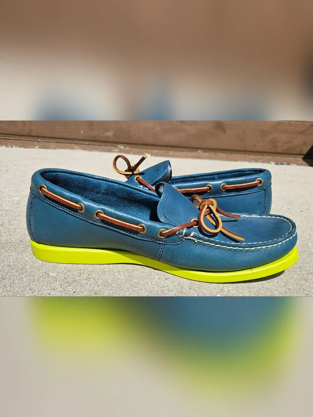 Eastland Blue Size 9D Men's Yarmouth Camp Moc Slip On Bomber Pre-owned